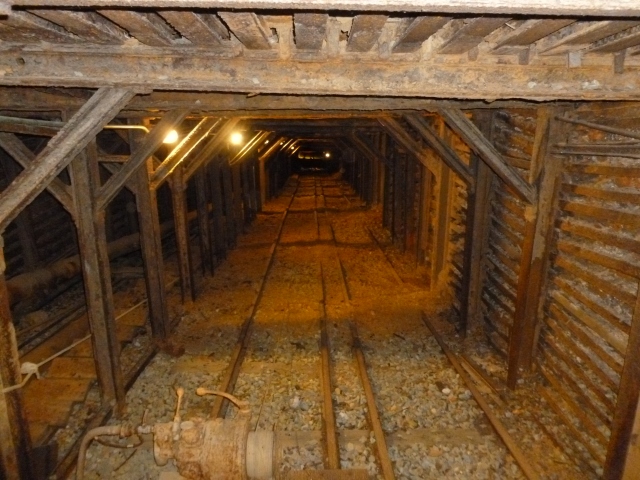 Looking down the mine shaft